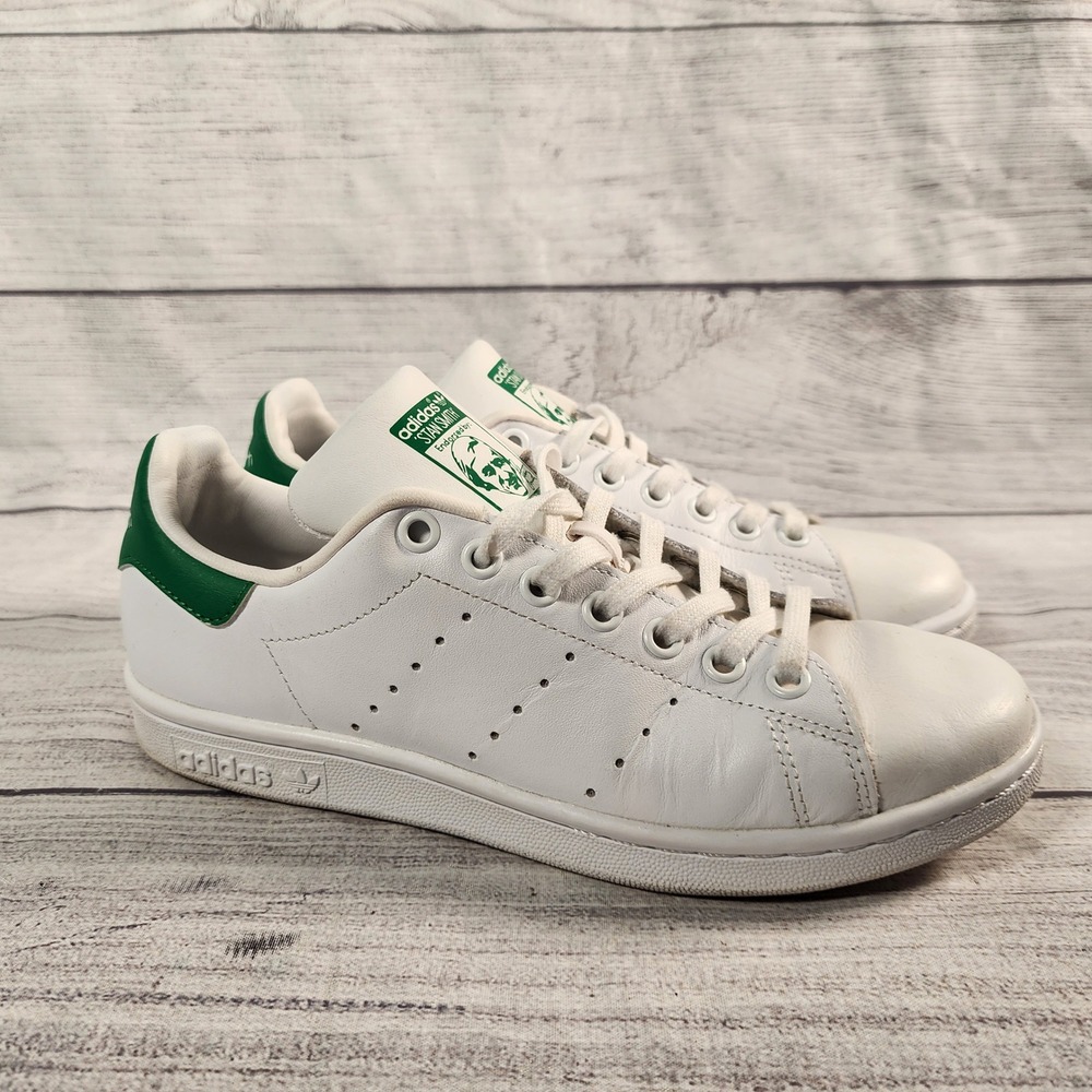 Adidas Stan Smith Womens Sneakers White Green Leather Low Top M20605 Size 5.5